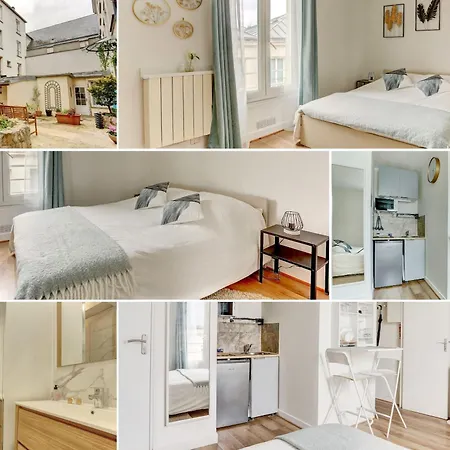 Le Courcillon Calme, Cour Privee & Proche Chateau 아파트 *